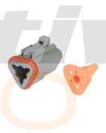 Hella Mining 9.HM4942 3-Way Male DT Connector (Incl. Wedge) - Pack of 15