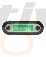 Hella 95951095 LED Wide Rim Rectangular Courtesy Lamp - Clear Lens, (Green Light)