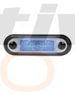 Hella 95951025 LED Narrow Rim Rectangular Courtesy Lamp - Clear Lens, (Blue Light)