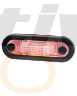 Hella 95968070 LED Wide Rim Rectangular Courtesy Step Lamp - Clear Lens, (Red Light)