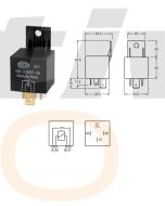 Hella 3085 High Capacity Normally Open Relay 4 Pin 24V DC