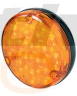 Hella 500 Series LED Front Direction Indicator - Amber, Black Housing (2135LED)