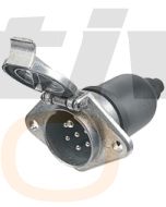 Hella 4907 7 Pole DIN ISO Metal Trailer Socket