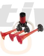 Hella Air Horn Kit - Triple Trumpet, 12V DC (6007) 