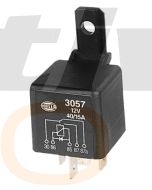 Hella 3057 Change-Over Relay with Diode - 5 Pin, 12V DC