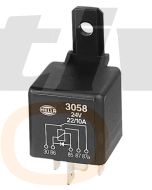 Hella 3058 Change-Over Relay with Diode - 5 Pin, 24V DC