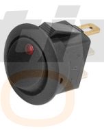 Hella 4448 Compact Off-On Rocker Switch - Red LED, 12V DC