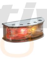 Hella HD LED Side Marker - Red / Amber Illuminated, Polished S/S Housing (2058P)