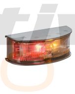 Hella 2058 LED Side Marker Red / Amber Illuminated, Satin S/S Housing