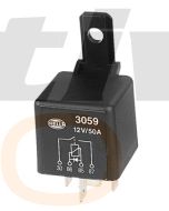 Hella 3059 Normally Open 4 Pin 12VDC 50A Relay with Diode Protection