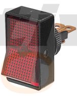 Hella Off-On Rocker Switch - Red Illuminated, 12V (4440)