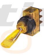 Hella Off-On Toggle Switch - Amber Illuminated, 12V (4435)