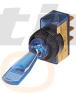 Hella 4436 Off-On Toggle Switch - Blue Illuminated, 12V