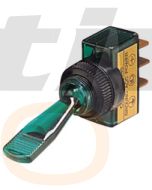 Hella 4434 Off-On Toggle Switch - Green Illuminated, 12V