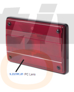 Hella PC Red Lens to suit Hella 2321PC & 2424PC (9.2321PC.01) 