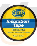 Hella PVC Electrical Insulation Tape - Black, 20m (8322)