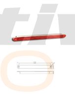 Hella Wide Rim Strip LED - Red Illuminated, 12V DC (95907370)